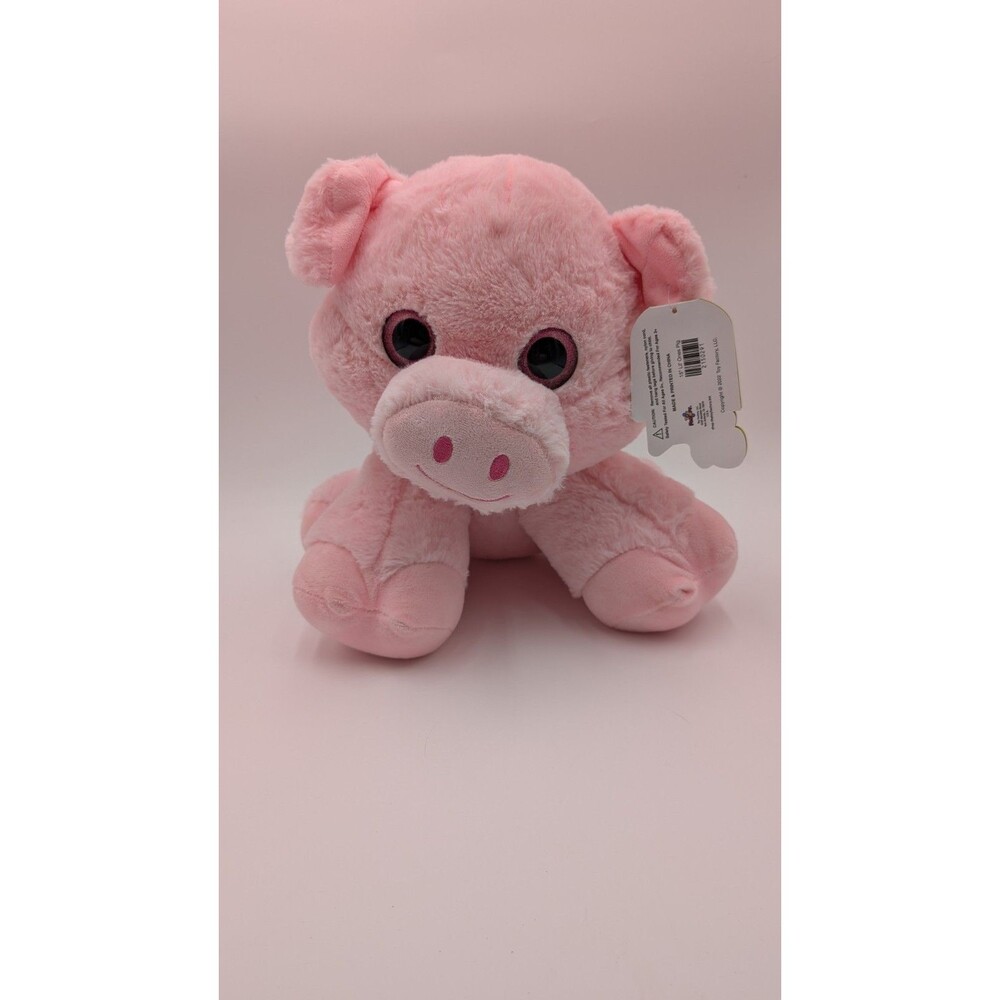 🐷 Toy Factory Pink Pig Glittery Eyes 15” Plush